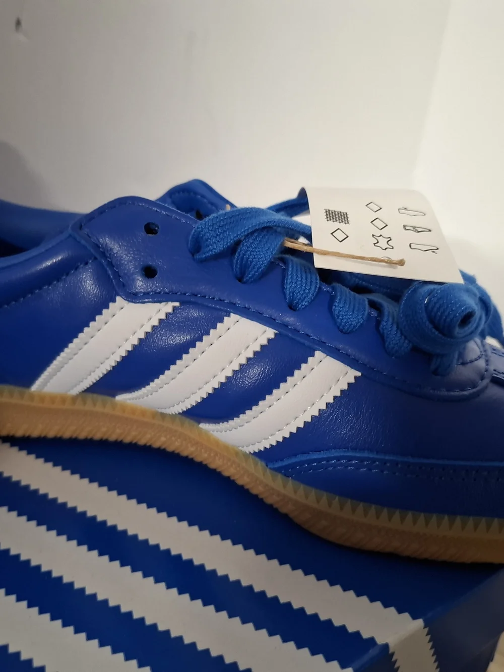 adidas Kids Blue Samba Sneakers with White Stripes